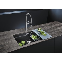 Мойка Blanco Etagon 700-U Silgranit черный клапан-автомат InFino 525891