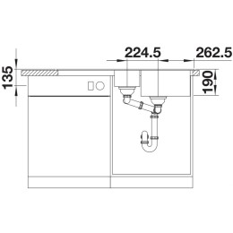 Мойка BLANCO LEGRA 6 S Silgranit черный