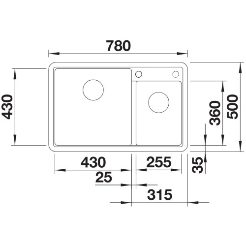 Мойка BLANCO LEGRA 8 SIlgranit кофе, чаша слева