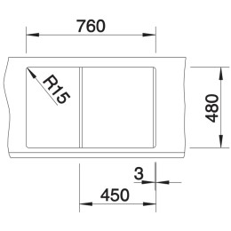 Мойка BLANCO METRA 45 S Silgranit антрацит