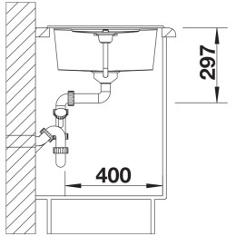Мойка BLANCO METRA 45 S Silgranit антрацит