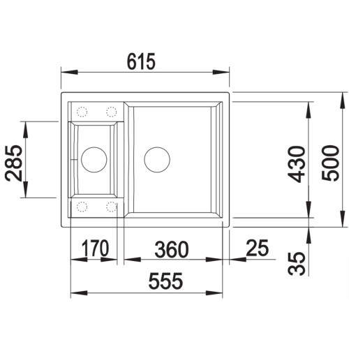 Мойка BLANCO METRA 6 Silgranit черный