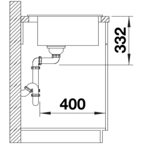 Мойка BLANCO NAYA 45 Silgranit серый беж