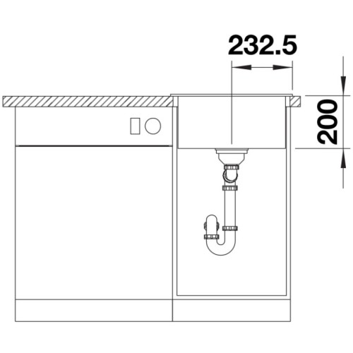 Мойка BLANCO NAYA 45 Silgranit серый беж