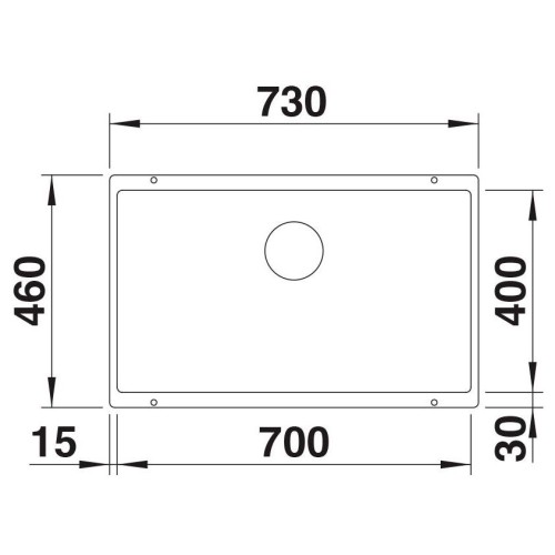 Мойка Blanco ROTAN 700-U Silgranit алюметаллик