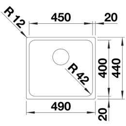 Мойка BLANCO SOLIS 450-IF нержавеющая сталь