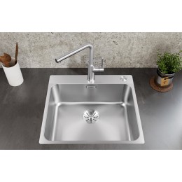 Мойка Blanco Solis 500-U нержавеющая сталь полированная клапан-автомат InFino 526122