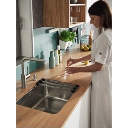 Мойка Blanco Solis 500-U нержавеющая сталь полированная клапан-автомат InFino 526122
