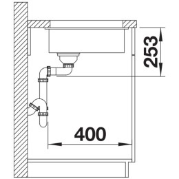 Мойка BLANCO SUBLINE 160-U Silgranit черный