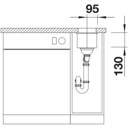 Мойка BLANCO SUBLINE 160-U Silgranit черный