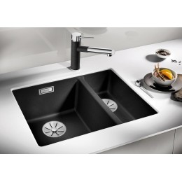 Мойка Blanco SUBLINE 340/160-U черный клапан-автомат InFino 525986