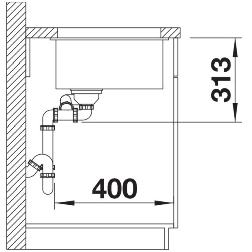 Мойка BLANCO SUBLINE 340/160-U Silgranit кофе, чаша слева