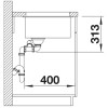Мойка BLANCO SUBLINE 340/160-U Silgranit темная скала, чаша справа