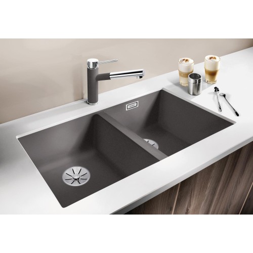 Мойка BLANCO SUBLINE 350/350-U Silgranit антрацит