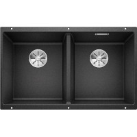 Мойка BLANCO SUBLINE 350/350-U Silgranit антрацит