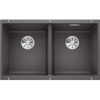 Мойка BLANCO SUBLINE 350/350-U Silgranit темная скала
