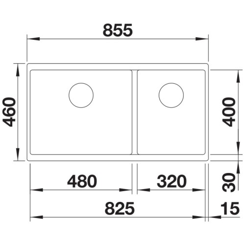 Мойка BLANCO SUBLINE 480/320-U Silgranit черный