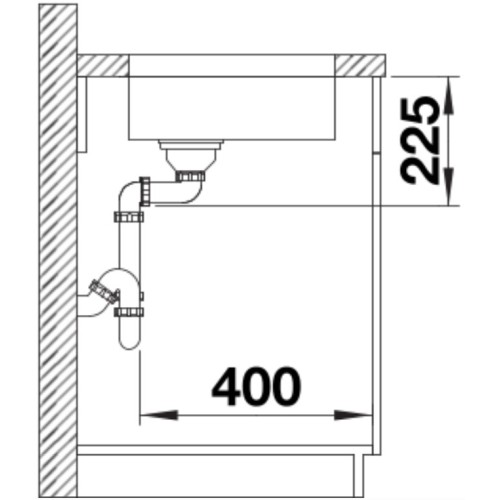 Мойка BLANCO SOLIS 180-U нержавеющая сталь
