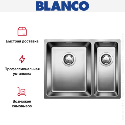 Мойка Blanco Andano 340/180-IF чаша слева нержавеющая сталь