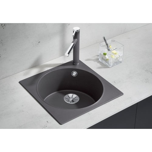 Мойка Blanco ARTAGO 6 отводная арматура InFino® темная скала