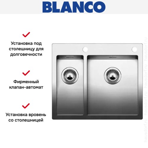 Мойка Blanco Claron 340/180-IF/A нержавеющая сталь