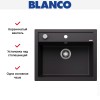 Мойка BLANCO DALAGO 6 Silgranit черный, клапан-автомат