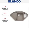 Мойка Blanco DELTA II SILGRANIT клапан-автомат InFino® серый беж