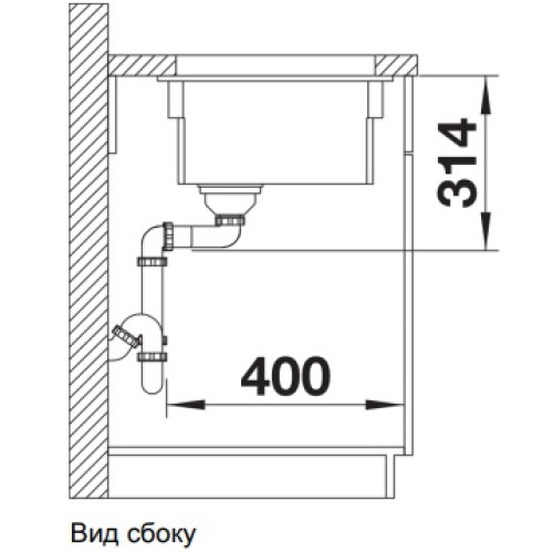 Мойка Blanco ETAGON 500-U SILGRANIT PuraDur 525887 черный