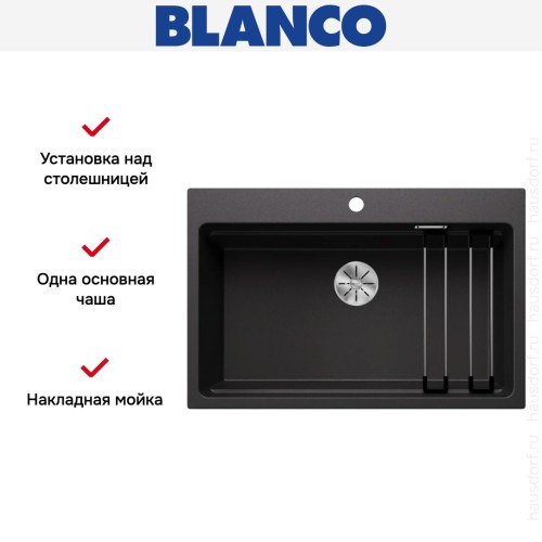 Мойка BLANCO ETAGON 8 Silgranit антрацит