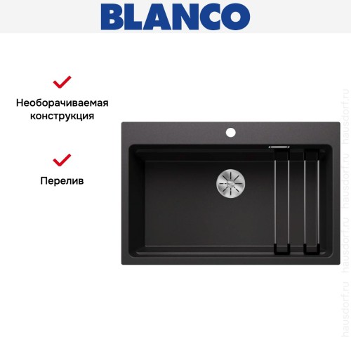 Мойка BLANCO ETAGON 8 Silgranit антрацит