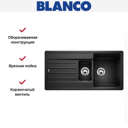 Мойка Blanco LEGRA 6S SILGRANIT антрацит