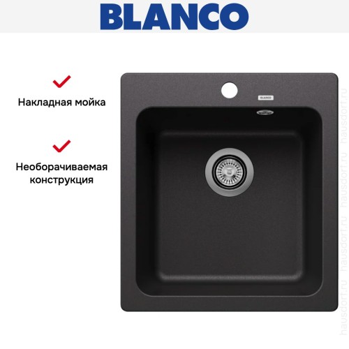 Мойка BLANCO NAYA 45 Silgranit антрацит