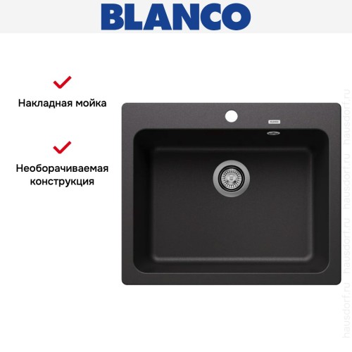 Мойка BLANCO NAYA 6 Silgranit антрацит