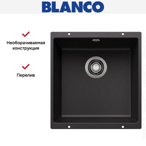 Мойка Blanco ROTAN 400-U Silgranit антрацит