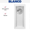 Мойка Blanco SUBLINE 160-U SILGRANIT отводная арматура InFino® белый