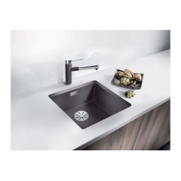 Мойка Blanco SUBLINE 320-U SILGRANIT отводная арматура InFino® кофе