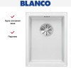 Мойка Blanco SUBLINE 320-U SILGRANIT отводная арматура InFino® белый