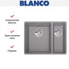 Мойка Blanco SUBLINE 340/160-F отводная арматура InFino® алюминий