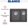 Мойка Blanco SUBLINE 340/160-F отводная арматура InFino® темная скала