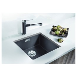 Мойка Blanco SUBLINE 400-U SILGRANIT отводная арматура InFino® жасмин