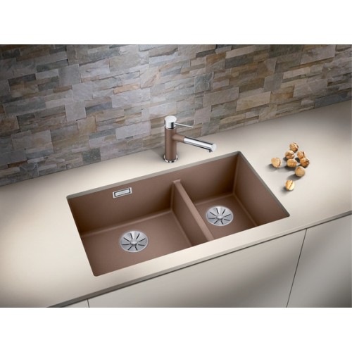 Мойка Blanco SUBLINE 430/270-U с отводной арматурой InFino® антрацит