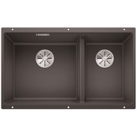 Мойка Blanco SUBLINE 430/270-U с отводной арматурой InFino® темная скала