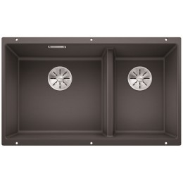 Мойка Blanco SUBLINE 430/270-U с отводной арматурой InFino® темная скала
