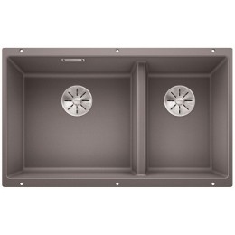 Мойка Blanco SUBLINE 430/270-U с отводной арматурой InFino® алюметаллик