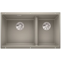Мойка Blanco SUBLINE 430/270-U с отводной арматурой InFino® жемчужный