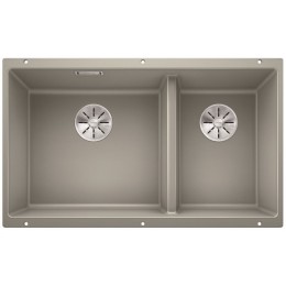 Мойка Blanco SUBLINE 430/270-U с отводной арматурой InFino® жемчужный