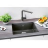 Мойка Blanco SUBLINE 500-U керамика отводная арматура InFino® серый алюминий