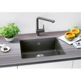 Мойка Blanco SUBLINE 500-U керамика отводная арматура InFino® матовый белый