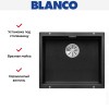 Мойка Blanco SUBLINE 500-U SILGRANIT отводная арматура InFino® антрацит