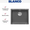 Мойка Blanco SUBLINE 500-U SILGRANIT отводная арматура InFino® темная скала